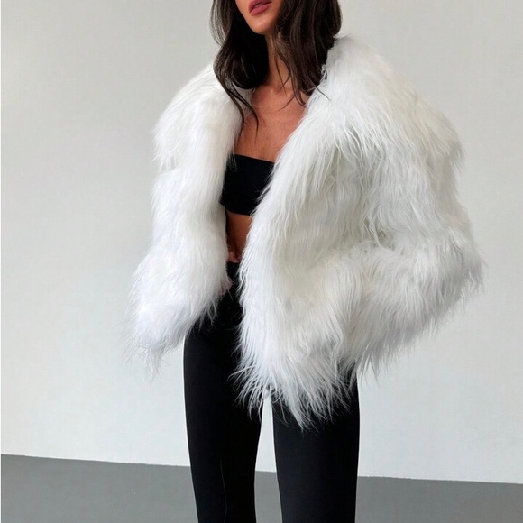 ZARA FAUX FUR JACKET BLOGGER FAV - Picture 9 of 12
